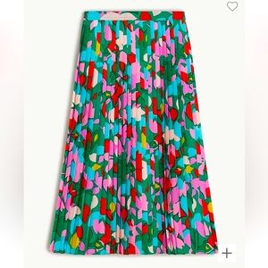 J. Crew, XS, Pleated Floral Midi Skirt